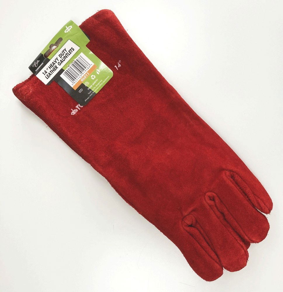 SUEDE GAUNTLETS LINED 14 LENGTH PACK OF 12 - TOOLZONE KDPGL011