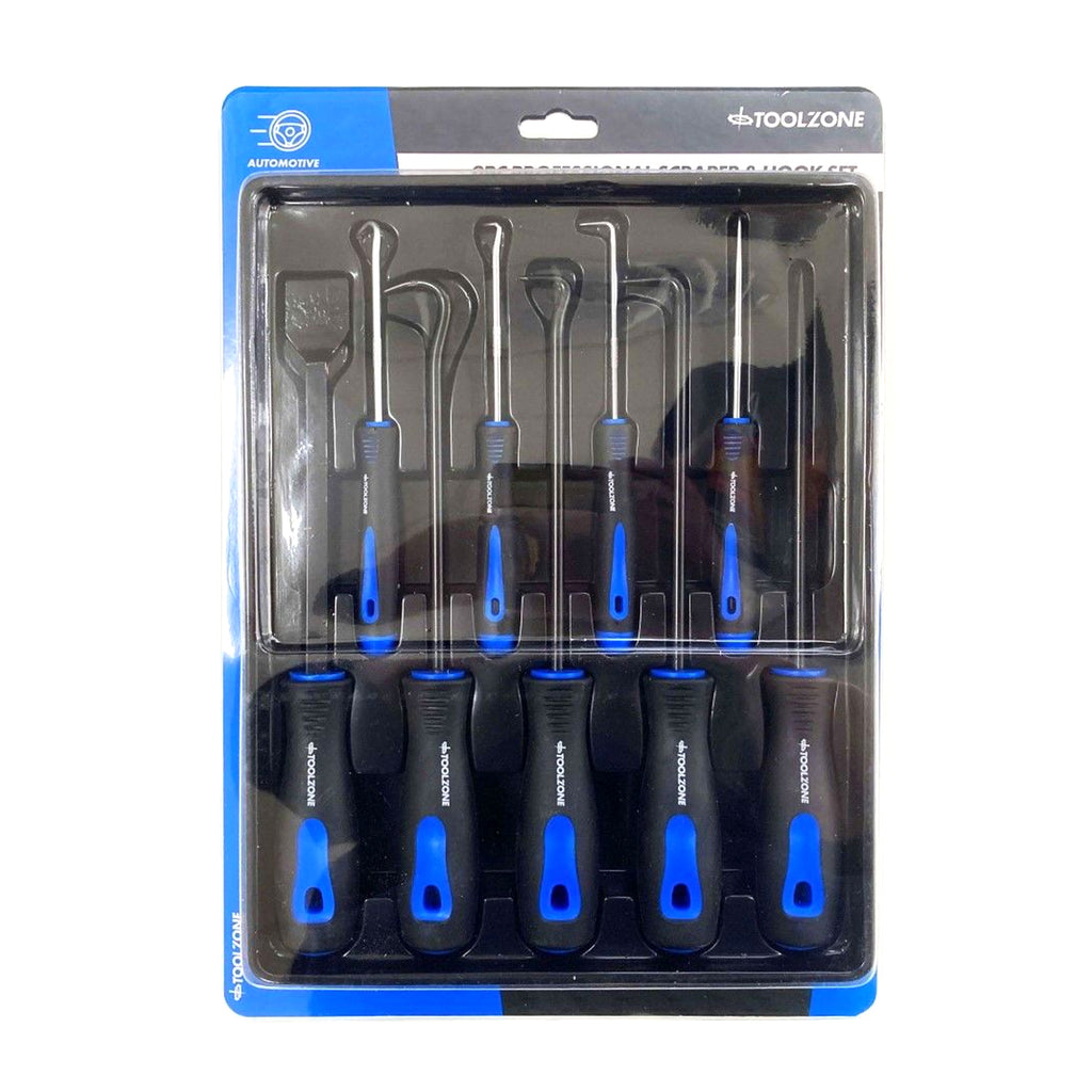 SCRAPER AND HOOK SET 9 PIECE CHROME VANADIUM STEEL - TOOLZONE KDPHB193