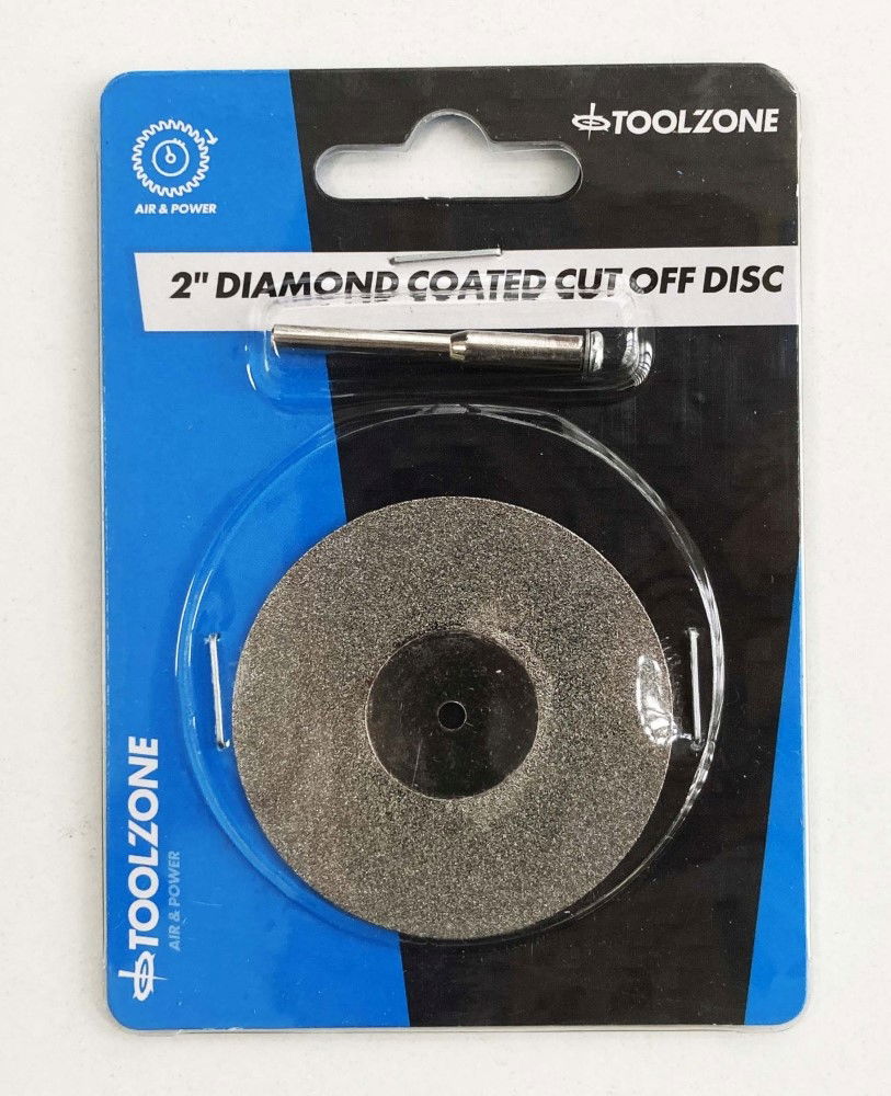 DIAMOND COATED CUT WHEEL 2 WITH 3.2mm SHANK - TOOLZONE KDPHB209