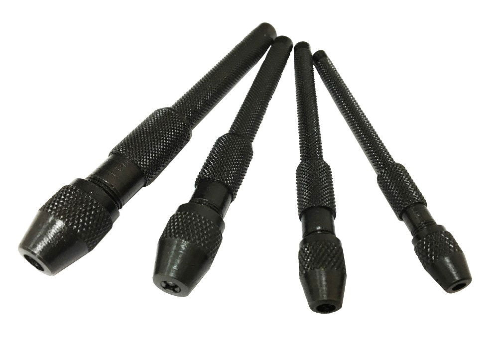 PIN VICE SET 4 PIECE 0-4.8mm BLACK OXIDE COATED - TOOLZONE KDPHB216