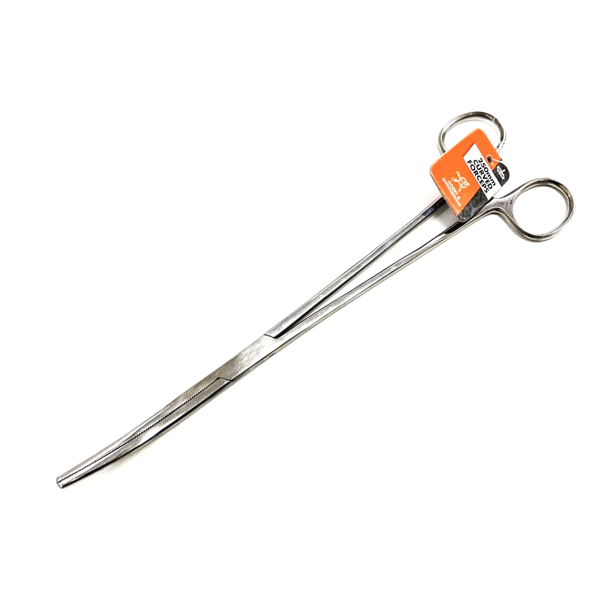 BENT FORCEPS 10 STAINLESS STEEL LOCKING SERRATED JAW - TOOLZONE KDPHB219