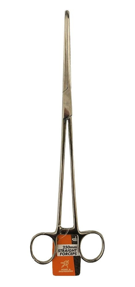 STRAIGHT FORCEPS 10 STAINLESS STEEL LOCKING SERRATED JAW - TOOLZONE KDPHB220