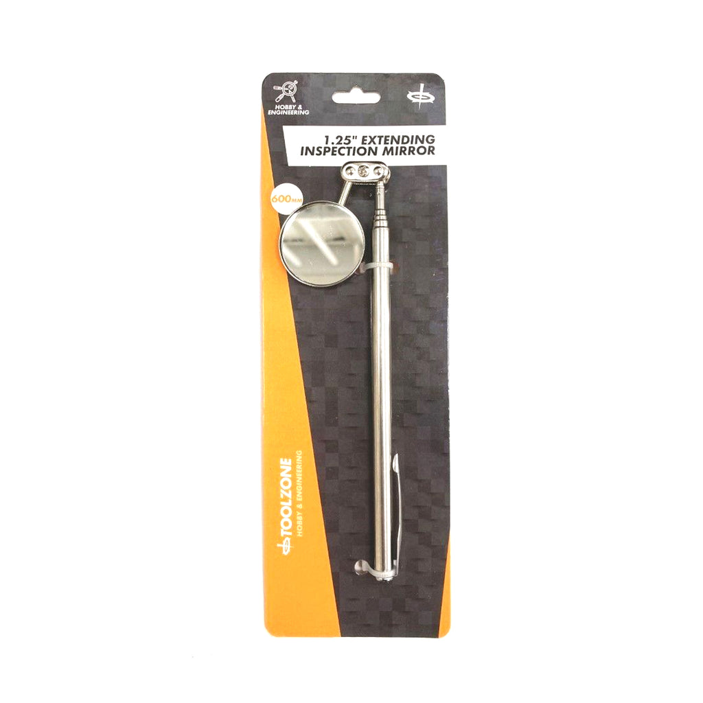 EXTENDING INSPECTION MIRROR 1.25 360° SWIVEL BALL JOINT 30mm EXTENDS TO 23 - TOOLZONE KDPHB229