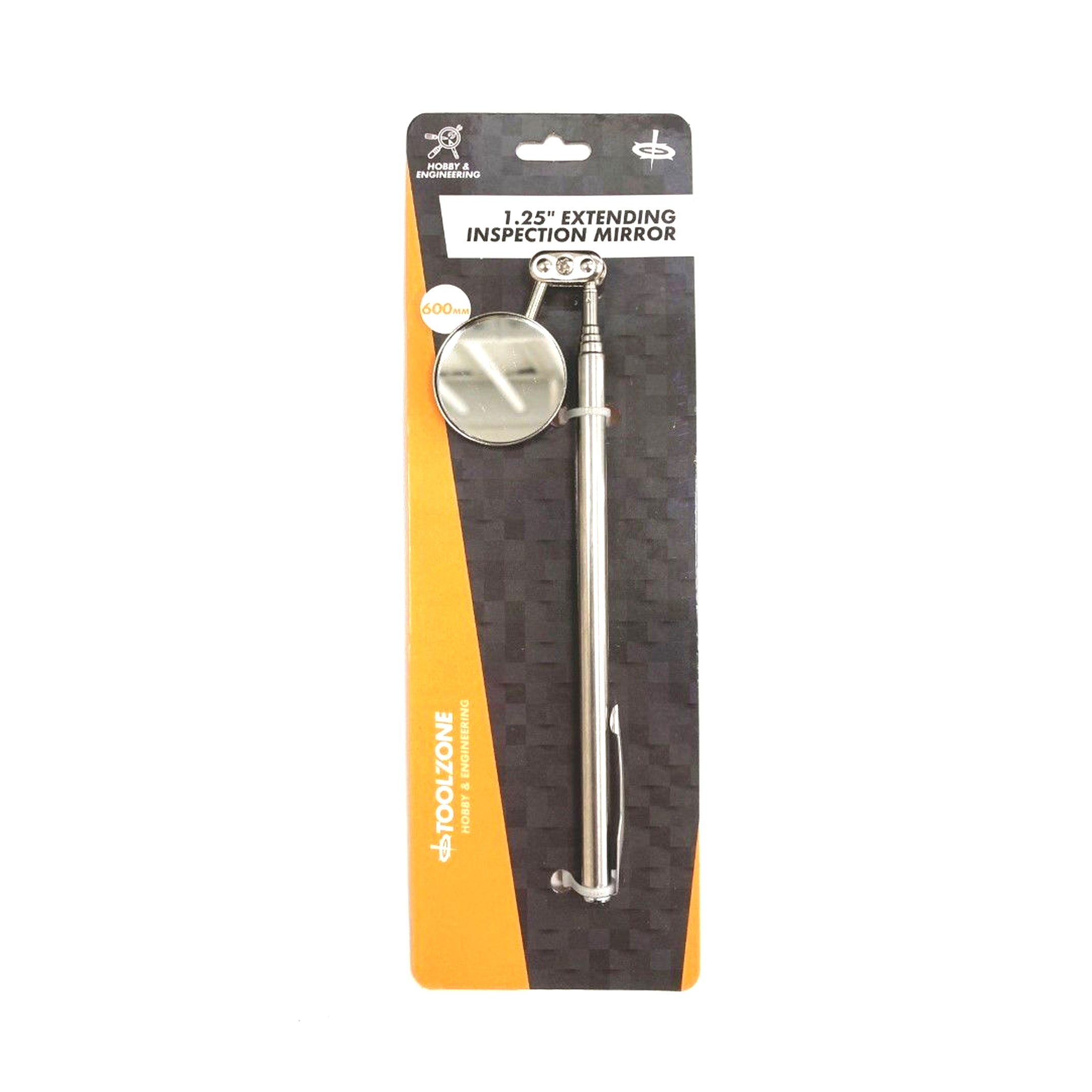 EXTENDING INSPECTION MIRROR 1.25 360° SWIVEL BALL JOINT 30mm EXTENDS TO 23 - TOOLZONE KDPHB229