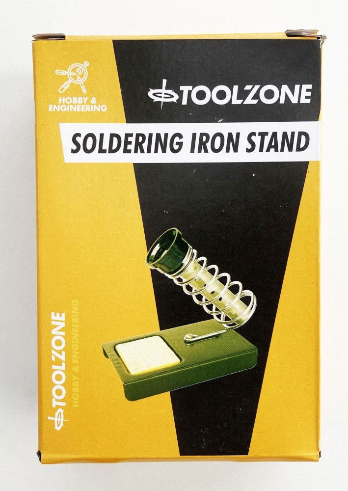 SOLDER STAND METAL BASE WITH TIP CLEANING PAD - TOOLZONE KDPHB285