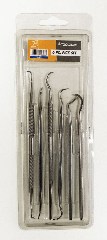 PICK SET 6pc STAINLESS STEEL GRADE 410 - TOOLZONE KDPHB305