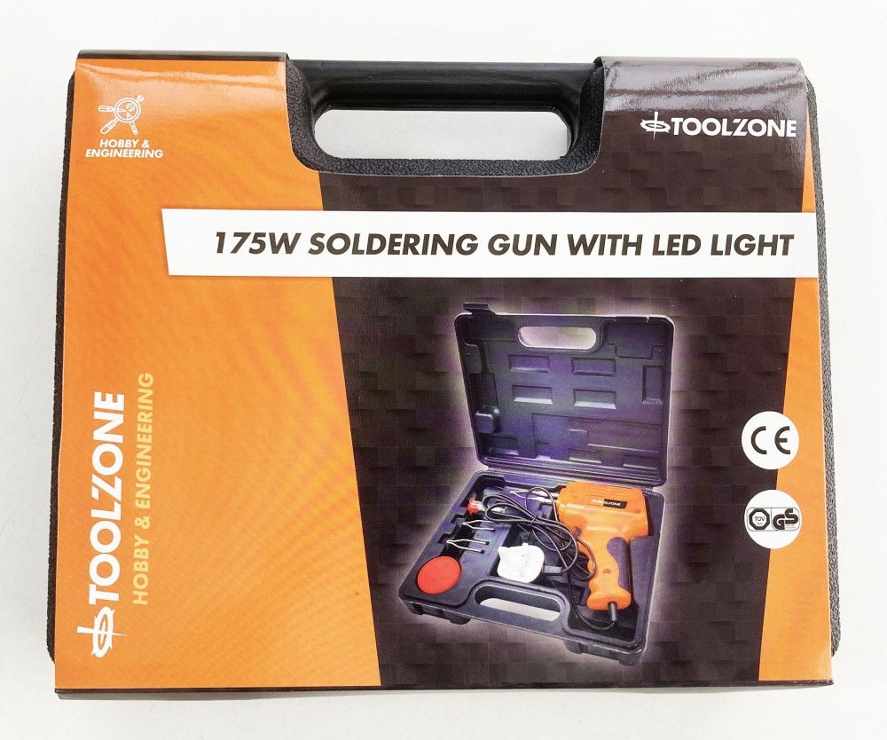 SOLDER GUN 175 watt WITH LED LIGHT KIT - TOOLZONE KDPHB328