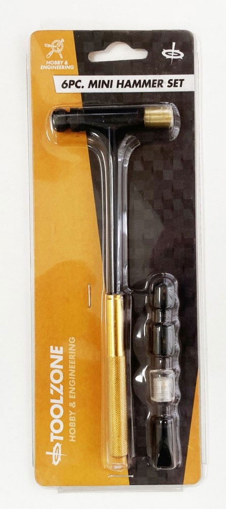 PRECISION MINI HAMMER SET 6pc 185mm HANDLE - TOOLZONE KDPHM018