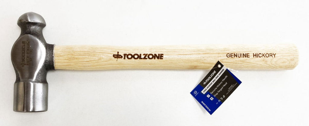 BALL PEIN HAMMER 32oz HICKORY HANDLE 370mm - TOOLZONE KDPHM067