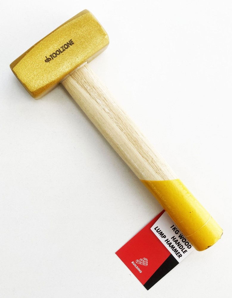 LUMP HAMMER 1kg GOLD HEAD 27cm - TOOLZONE KDPHM072