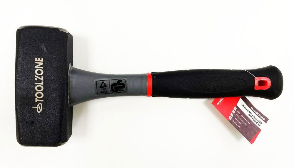 LUMP HAMMER 2kg TPR HANDLE 290mm - TOOLZONE KDPHM077