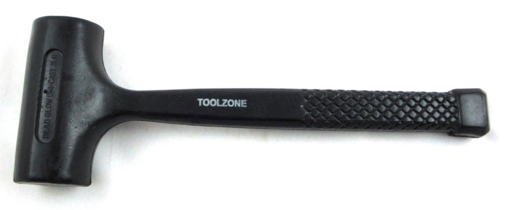 DEADBLOW HAMMER 2lb PLASTIC COATED STEEL - TOOLZONE KDPHM084
