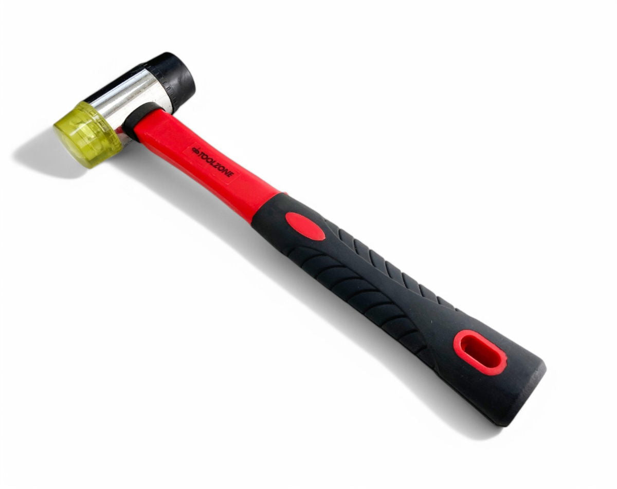 HAMMER RUBBER AND PLASTIC FACE 40mm FIBREGLASS HANDLE 330mm - TOOLZONE KDPHM127