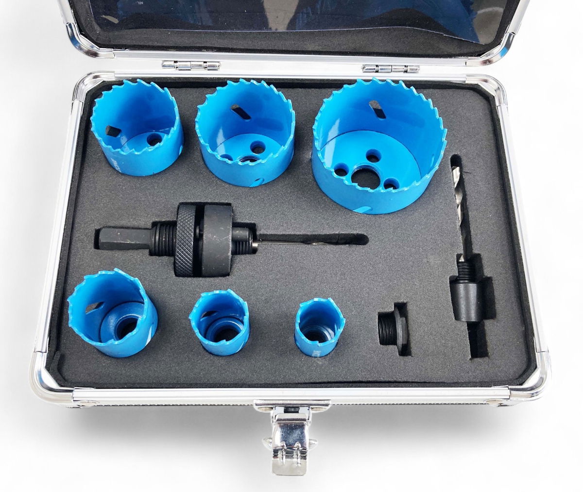 PLUMBERS HOLE SAW SET HSS BIMETAL 9pc SIZES 19-57mm - TOOLZONE KDPHS037