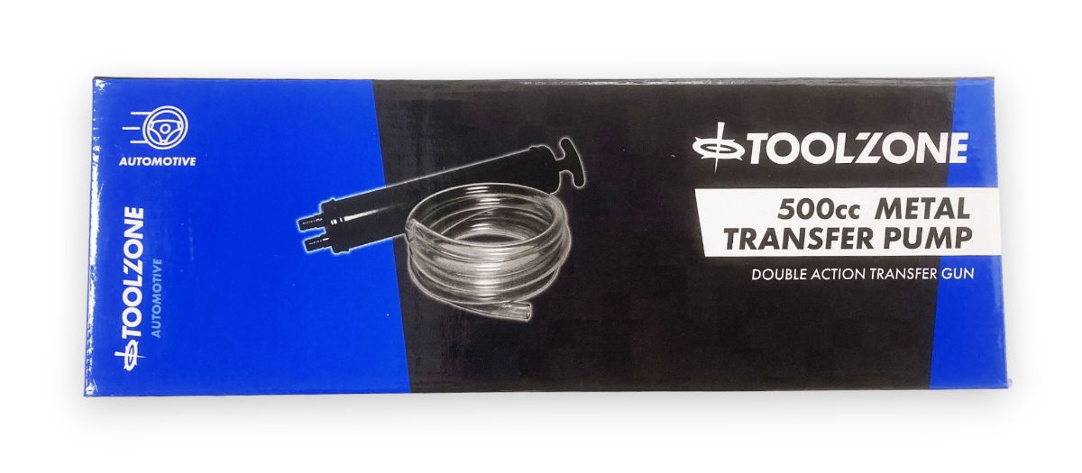 METAL TRANSFER PUMP 500cc WITH 2.4m HOSE - TOOLZONE KDPHW006