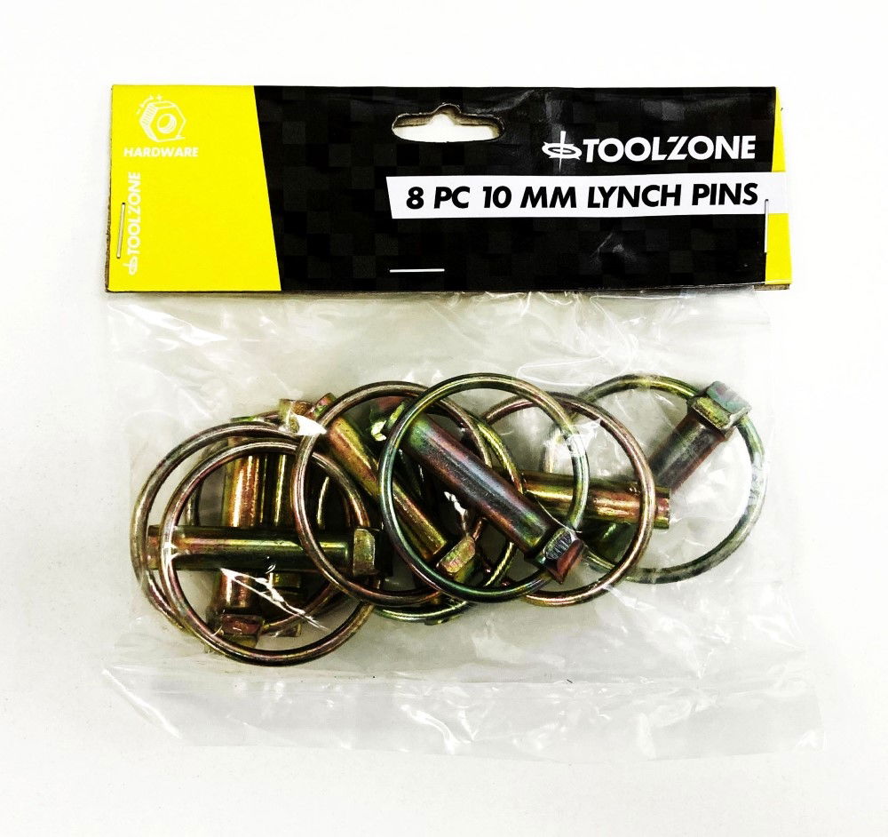 LINKAGE PIN SET 8pc 10mm GALVANISED - TOOLZONE KDPHW170