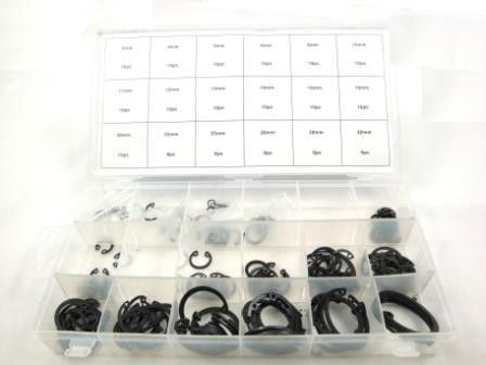 INTERNAL CIRCLIP ASSORTMENT 180pc IN STORAGE BOX - TOOLZONE KDPHW183