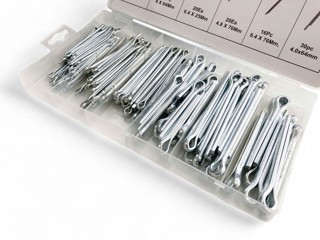 COTTER PIN ASSORTMENT LARGE 144pc IN STORAGE BOX - TOOLZONE KDPHW185