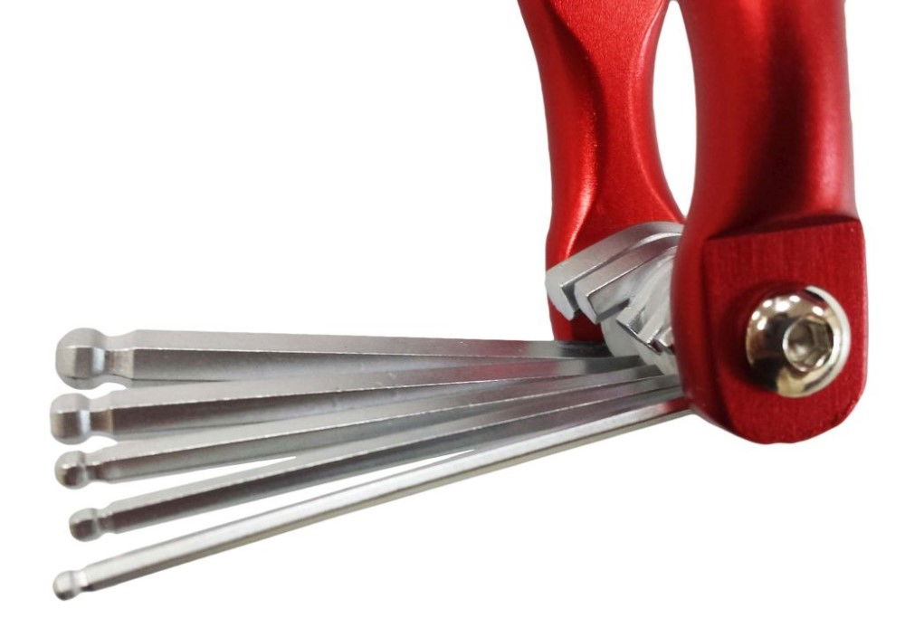 HEX KEY SET BALL END METRIC 8pc FOLDING ALUMINIUM FRAME - TOOLZONE KDPHX055