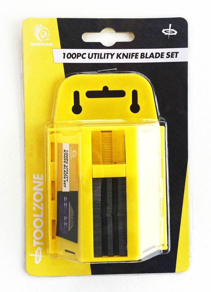 UTILITY KNIFE BLADES HEAVY DUTY 100pc IN DISPENSER - TOOLZONE KDPKN053