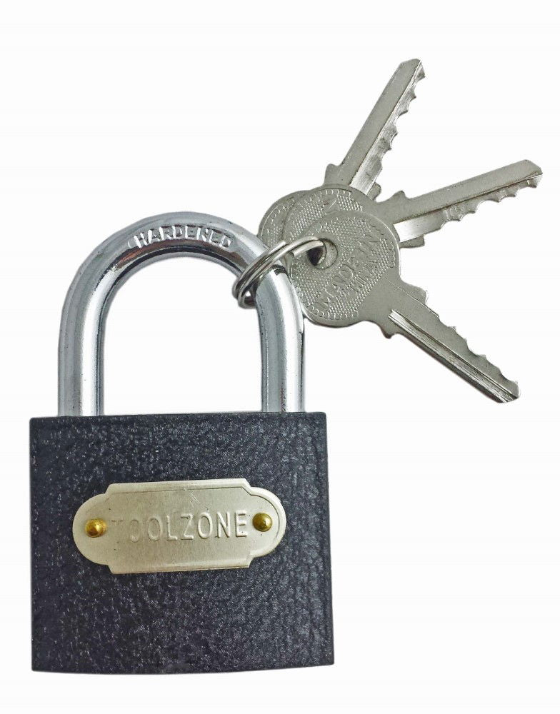 PADLOCK CAST IRON 50mm WITH 3 KEYS - TOOLZONE KDPLK029