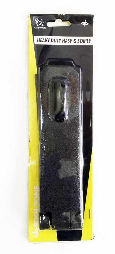HASP AND STAPLE CAST IRON 7 x 2 WITH FIXINGS - TOOLZONE KDPLK086