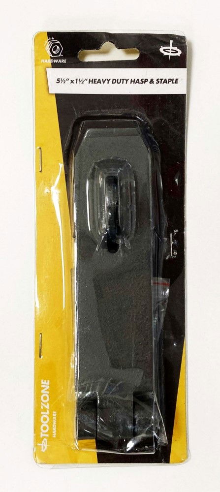 HASP AND STAPLE CAST IRON 5.5 x 1.5 WITH FIXINGS - TOOLZONE KDPLK103