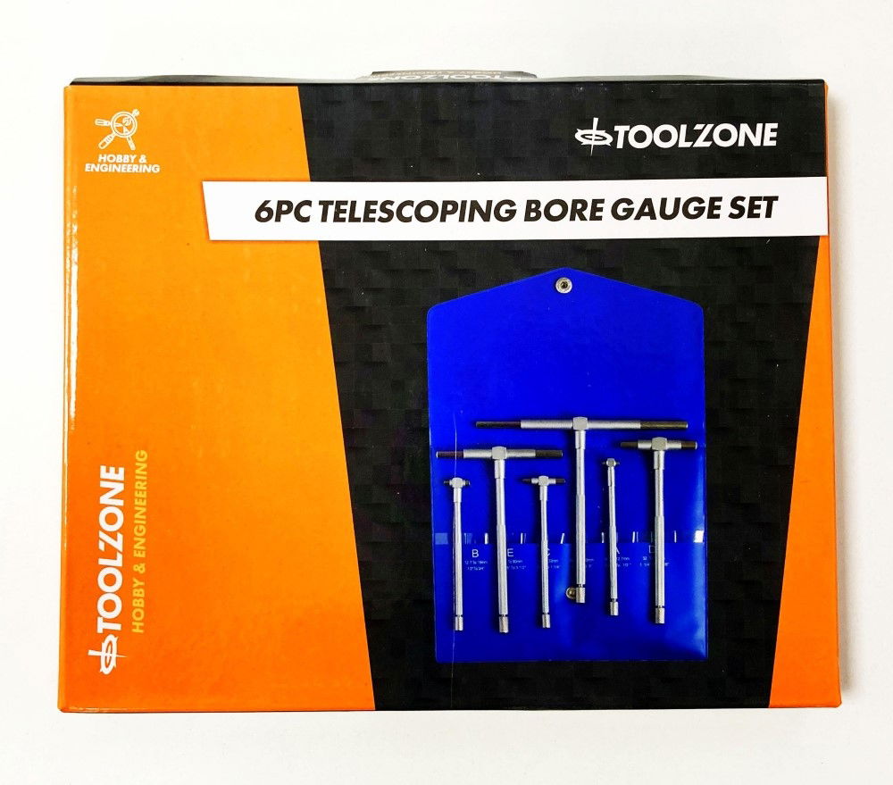 TELESCOPING GAUGE SET 6PC STAINLESS STEEL 5/16-6 - TOOLZONE KDPMS059
