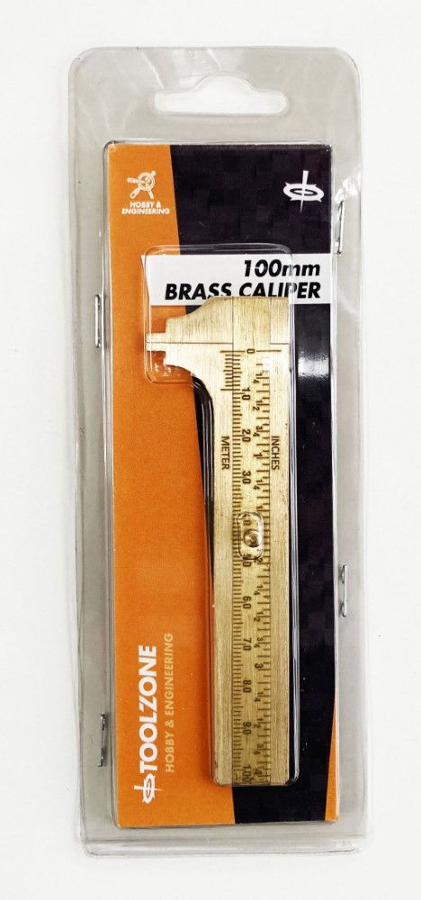 CALIPER VERNIER BRASS 100mm METRIC AND IMPERIAL - TOOLZONE KDPMS060