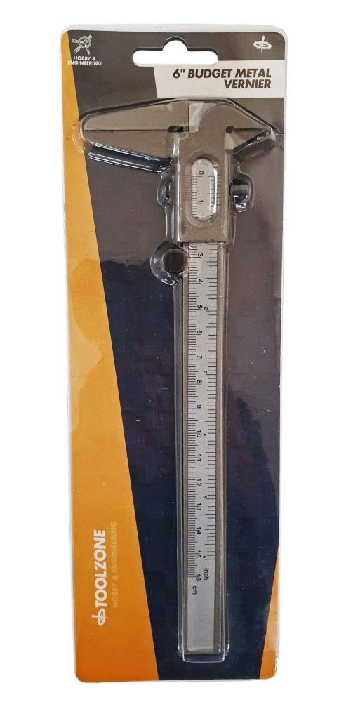 METAL VERNIER CALIPER 6 0-150mm NICKEL PLATED - TOOLZONE KDPMS087