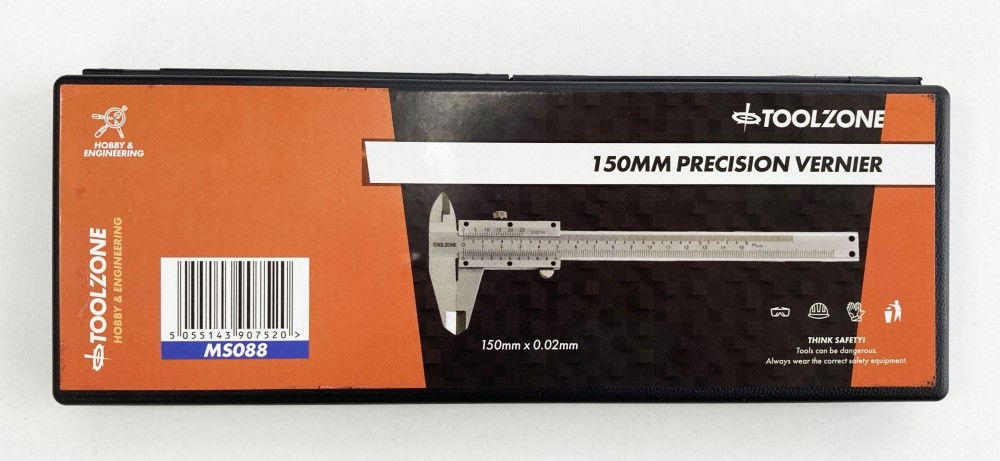 PRECISION VERNIER CALIPER 150mm IN CASE - TOOLZONE KDPMS088