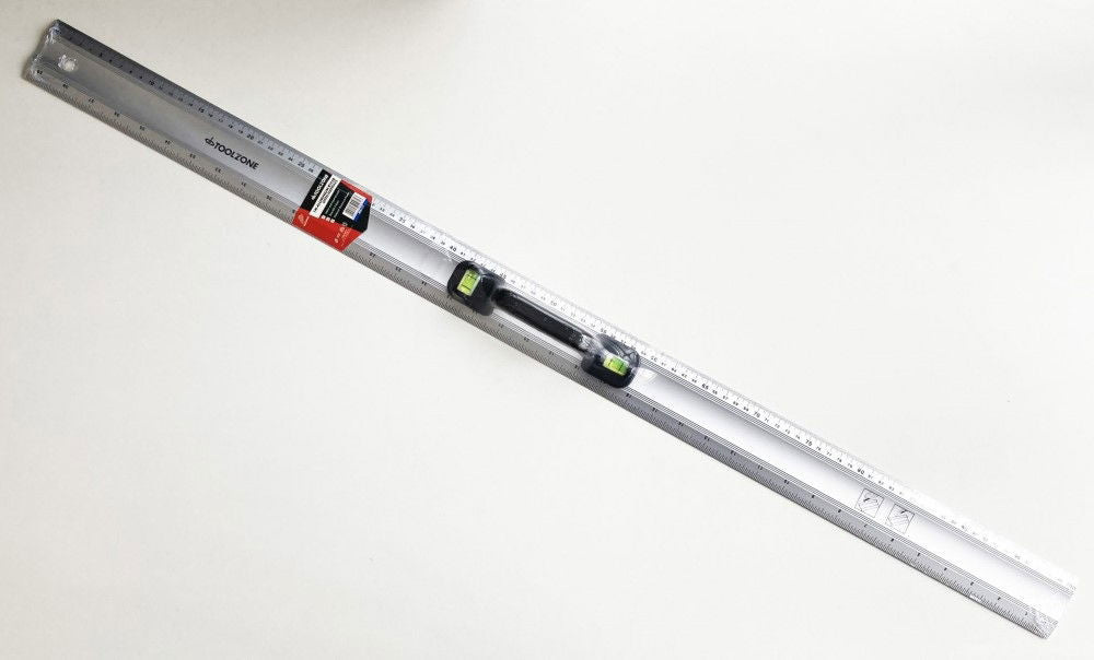 ALUMINIUM RULER 40 WITH HANDLES AND SPIRIT LEVEL METRIC AND IMPERIAL - TOOLZONE KDPMS117