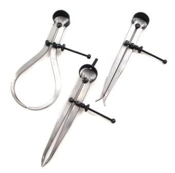 SPRING CALLIPER SET 3 PIECE INTERNAL EXTERNAL DIVIDING 180mm - TOOLZONE KDPMS153