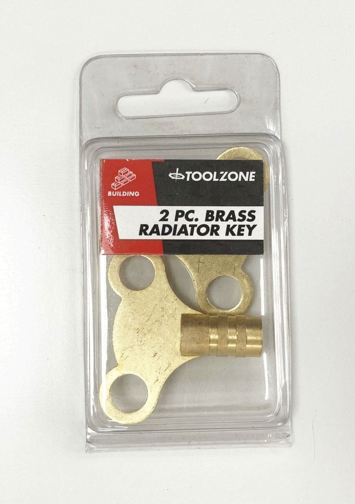 RADIATOR KEYS 2 PIECE BRASS FOR BLEEDING - TOOLZONE KDPPB020
