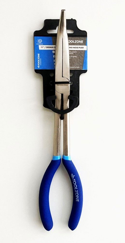 BENT NOSE PLIERS 45 DEGREE 11 CRV SOFT GRIP HANDLES - TOOLZONE KDPPL133