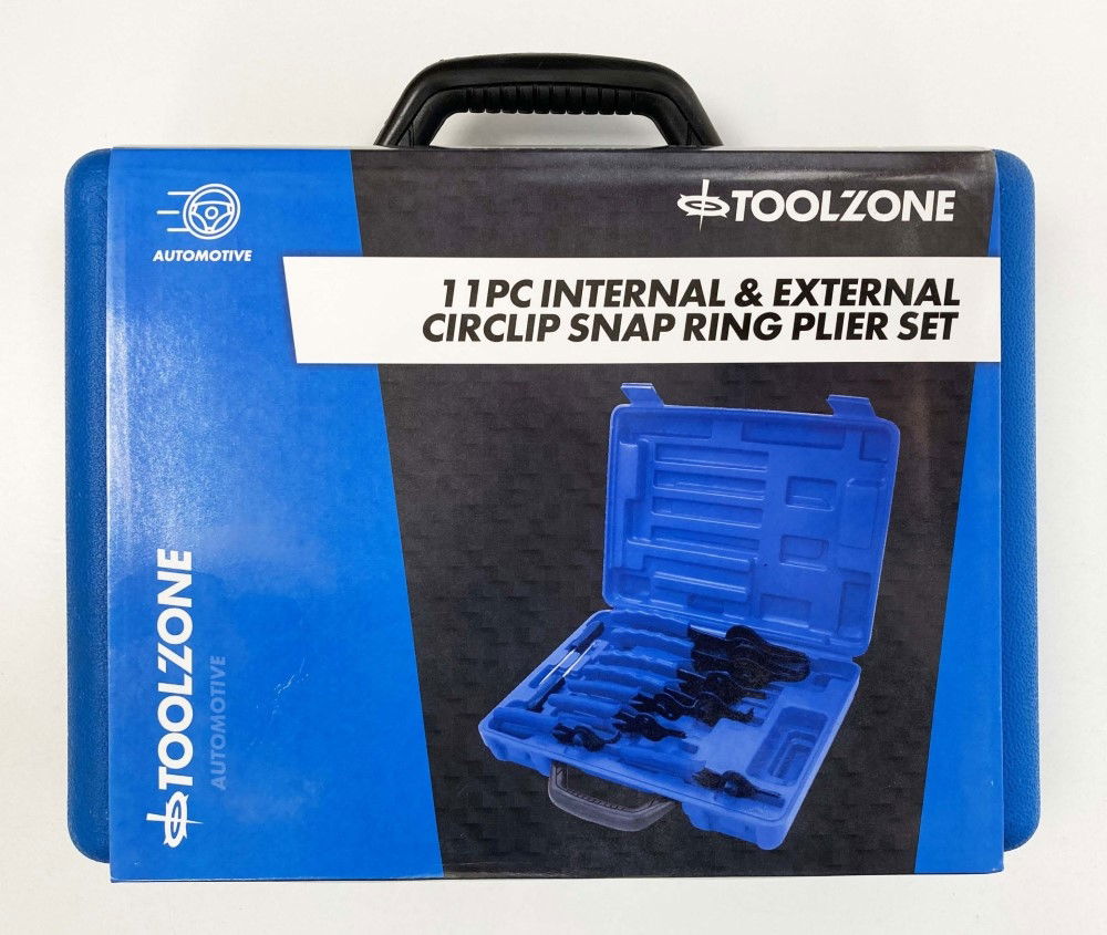 CIRCLIP PLIER SET 11PC HEAT TREATED STEEL WITH STORAGE CASE - TOOLZONE KDPPL136