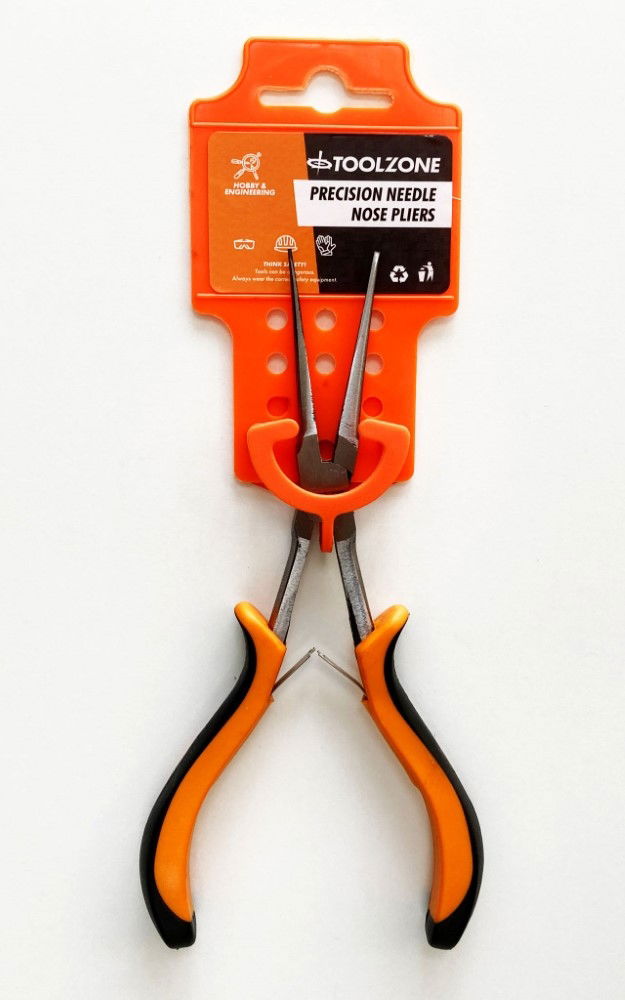 PRECISION NEEDLE NOSE PLIERS LEAF SPRING CARBON STEEL - TOOLZONE KDPPL187
