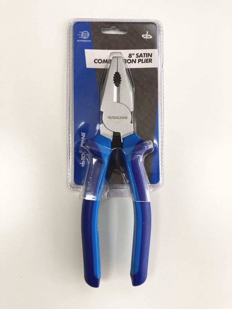 COMBINATION PLIER HEAVY DUTY 8 SATIN FINISH DROP FORGED STEEL - TOOLZONE KDPPL206