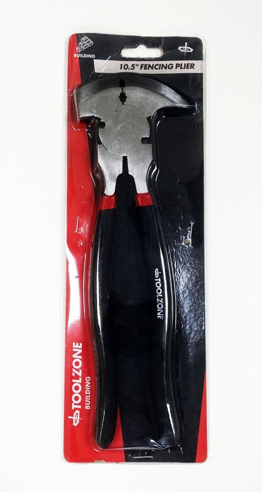 FENCING PLIERS 10.5 DROP FORGED CARBON STEEL DIPPED HANDLE - TOOLZONE KDPPL223