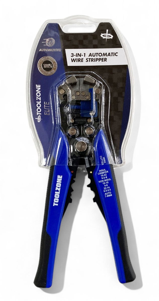 AUTO STRIPPER AND CRIMPER 10-24 awg 0.13-6.0mm² BLUE - TOOLZONE KDPPL256