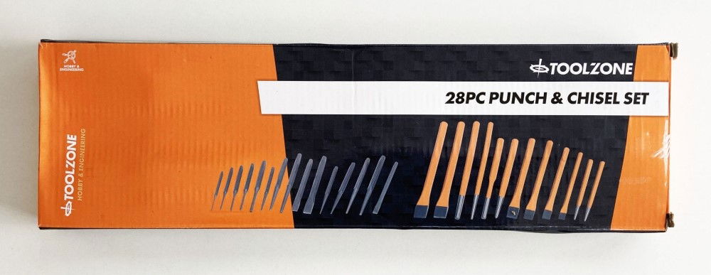 PUNCH AND CHISEL SET 28PC JUMBO CRV VINYL POUCH - TOOLZONE KDPPN006