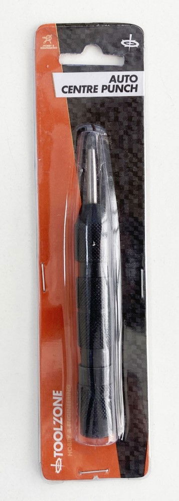 AUTO CENTRE PUNCH 135 x 20mm KNURLED STEEL BODY - TOOLZONE KDPPN015