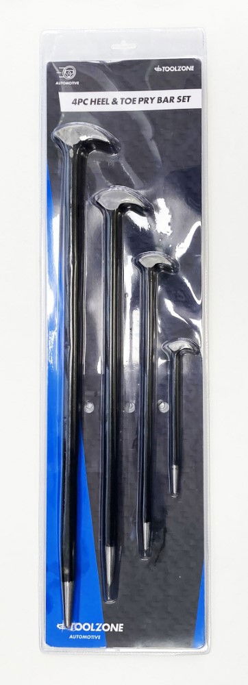 PRY BAR SET HEEL & TOE 4PC 6, 12, 16, 20 DROP FORGED - TOOLZONE KDPPN087