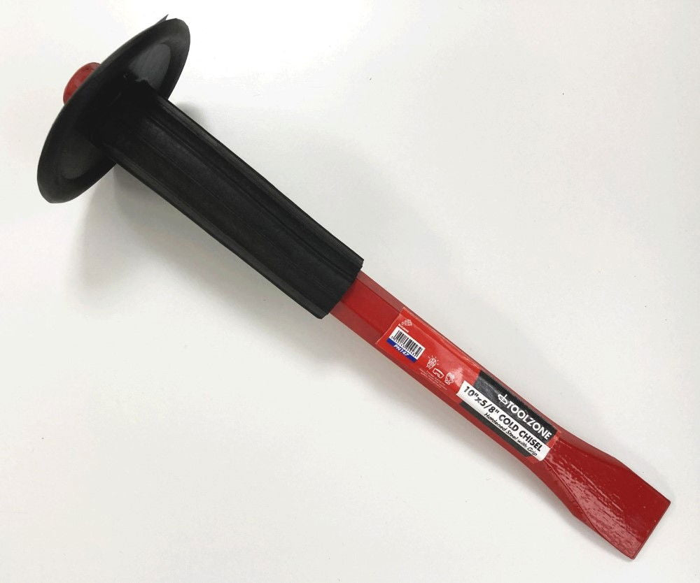 COLD CHISEL 10 x 5/8 WITH PLASTIC HAND GUARD - TOOLZONE KDPPN147