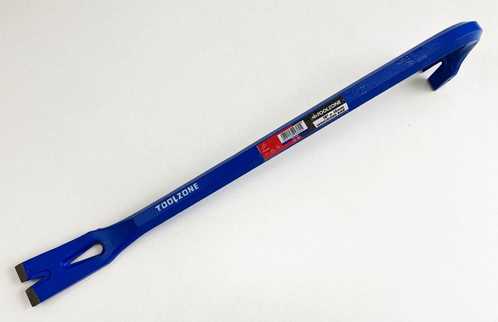 WRECKING BAR EXTRA HEAVY DUTY 18 x 18mm WITH NAIL PULLER SLOT - TOOLZONE KDPPN168