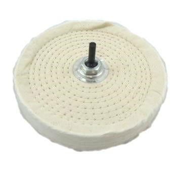 BUFFING MOP 6 COTTON CALICO 80 LAYERS WITH ARBOUR AND FLANGES - TOOLZONE KDPPW065