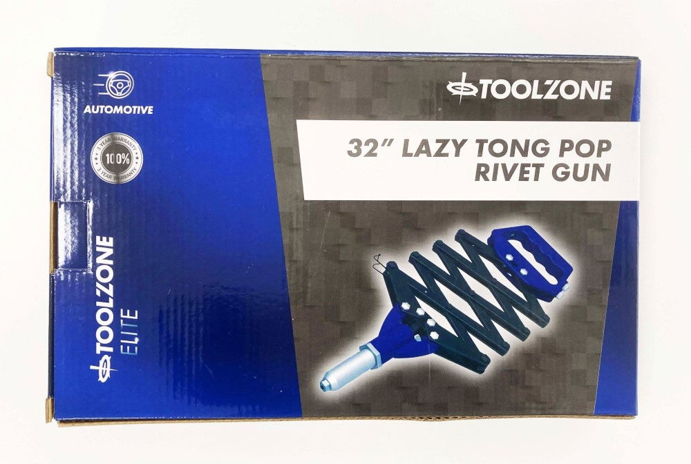 RIVETER LAZY TONG 3.2-6.4mm 3 NOZZLES - TOOLZONE KDPRV005