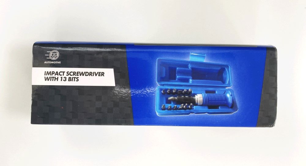 IMPACT SCREWDRIVER SET WITH 13 BITS 1/2 DRIVE - TOOLZONE KDPSD173