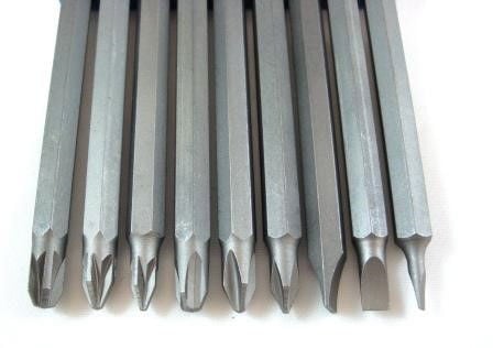 POWER BIT SET CRV 9PC 150mm SLOT 3-7mm PHILLIPS 1-3 POZI 1-3 - TOOLZONE KDPSD235