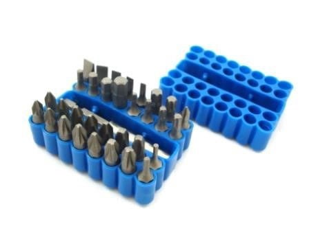 POWER BIT SET CRV 33PC WITH HOLDER SLOT 3-7mm PHILLIPS 0-3 POZI 1-3 HEX 2-6 STAR T10-T40 - TOOLZONE KDPSD236